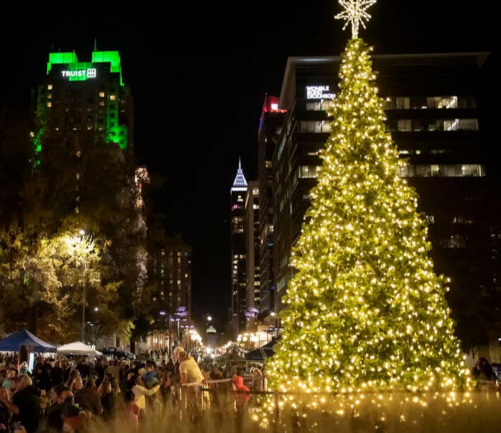 Downtown Raleigh Tree Lighting